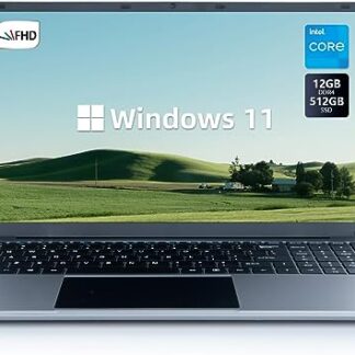 Chicbuy Laptop Computer 15.6''with 12GB DDR4 512GB SSD, Quad-Core Intel Celeron Processors, 1080P IPS FHD Display, USB 3.0, Bluetooth 4.2, 2.4/5G...
