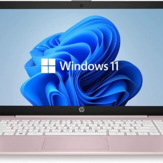 Newest HP 14" HD Laptop, Windows 11, Intel Celeron Dual-Core Processor Up to 2.60GHz, 4GB RAM, 64GB SSD, Webcam, Dale Pink(Renewed) (Dale Pink)